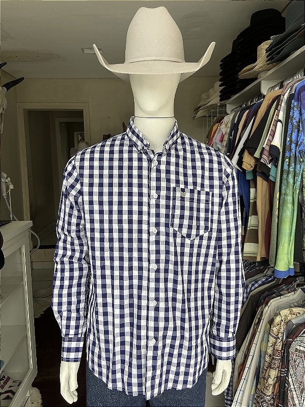 Camisa Bull Brand Manga Longa Xadrez