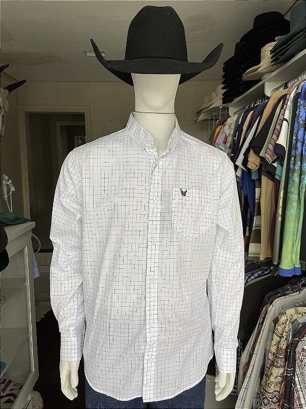 Camisa Bull Brand Manga Longa Xadrez