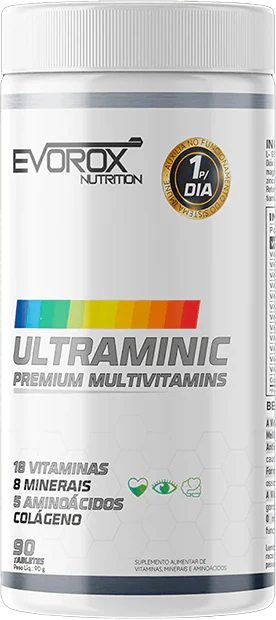Evorox Ultraminic - 90 Cápsulas com Colágeno e BCAA