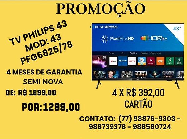 TV Philips 43" Full HD LED