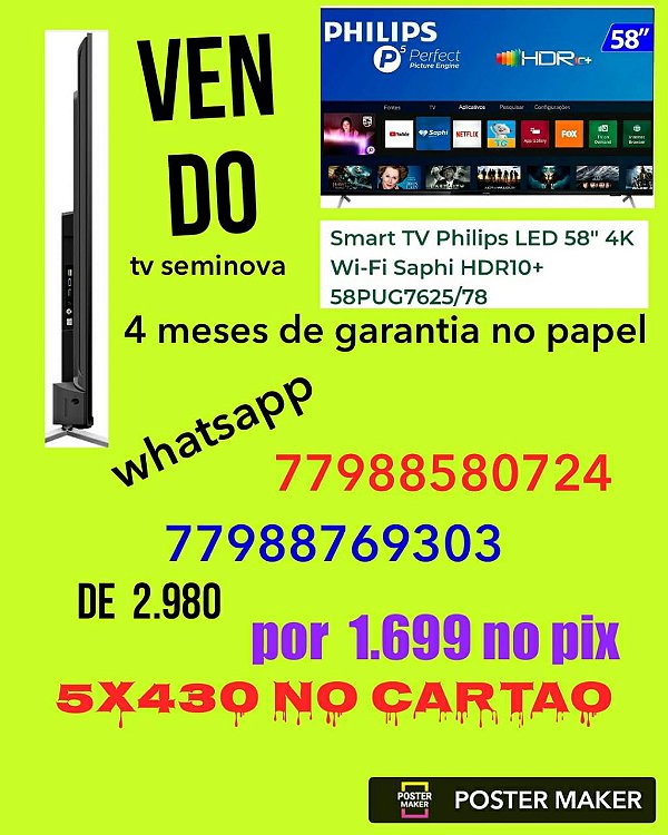 Smart TV Philips 58″ 4K UHD