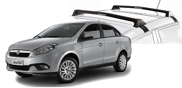 RACK EQMAX NEW WAVE FIAT GRAND SIENA 2012 2013 2014 2015 2016 2017 2018 2019 2020 2021 2022 - PRETO