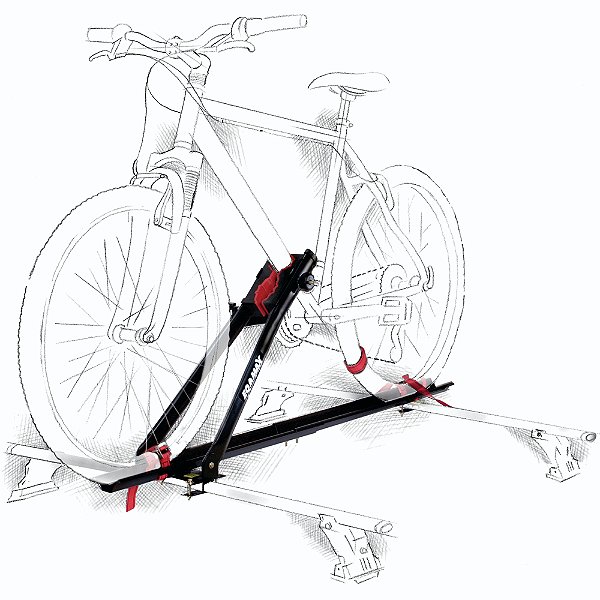 Transportador de Bicicleta de Teto Velox Aço Eqmax Transbike - Preto