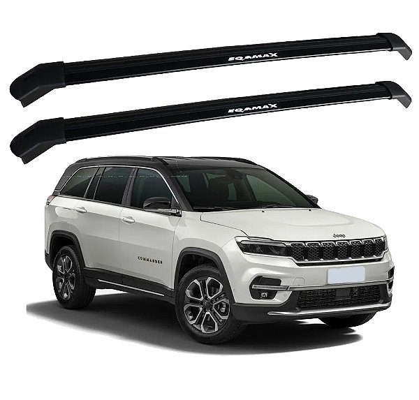 RACK P/ LONGARINAS INTEGRADAS EQMAX DELTA JEEP COMMANDER 2021 2022 2023 2024 2025 - PRETO