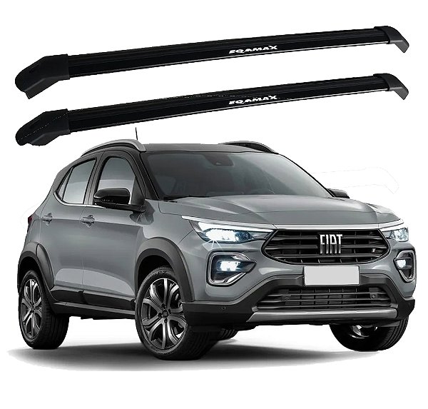RACK P/ LONGARINAS INTEGRADAS EQMAX DELTA FIAT PULSE 2021 2022 2023 2024 2025 - PRETO