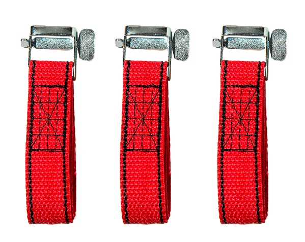 Kit Cintas Bike Teto Velox Aço Transbike 3 Peças Eqmax - VERMELHO
