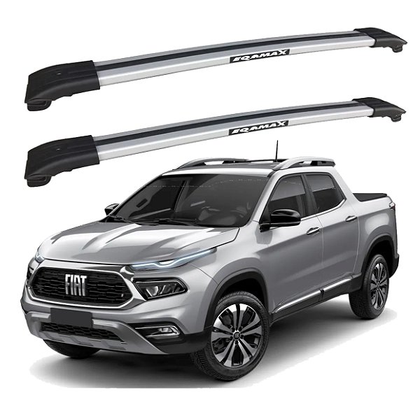 RACK TRAVESSA LARGA EQMAX FIAT TORO 2016 2017 2018 2019 2020 2021 2022 2023 2024 2025 - CINZA
