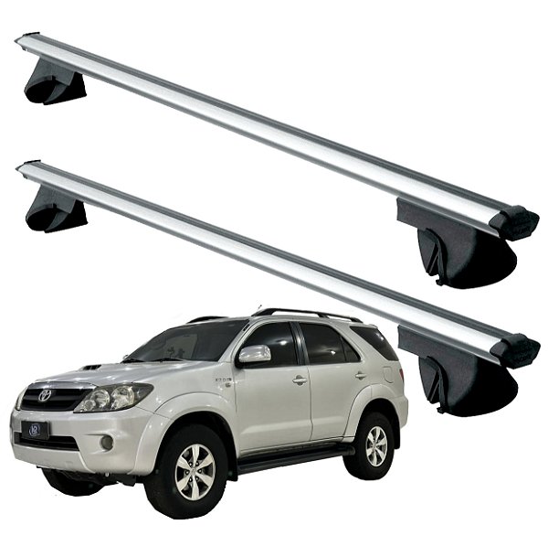 RACK P/ LONGARINAS ALPHA ALUMÍNIO 01 (1,06M) TOYOTA HILUX SW4 2006 2007 2008 2009 2010 2011 2012 2013 2014 - CINZA