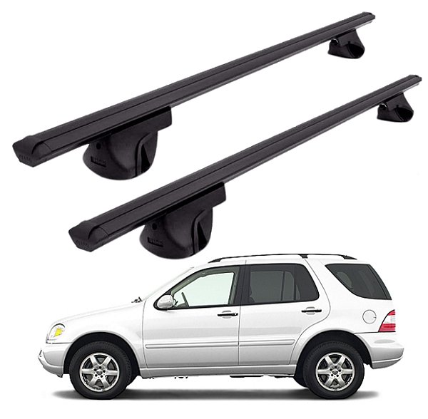 RACK P/ LONGARINAS ALPHA ALUMÍNIO 03 (1,26M) MERCEDES BENZ ML 320 2008 / 2009 - PRETO