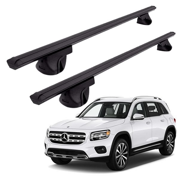 RACK P/ LONGARINAS ALPHA ALUMÍNIO 04 (1,36M) MERCEDES BENZ GLB 2021 / 2022 - PRETO