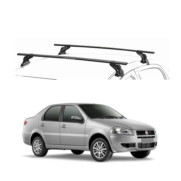 RACK EQMAX AÇO FIAT SIENA 1997 1998 1999 2000 2001 2002 2003 2004 2005 2006 2007 - PRETO