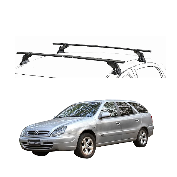 RACK EQMAX AÇO CITROEN XSARA BREAK 1998 1999 2000 2001 2002 2003 - PRETO