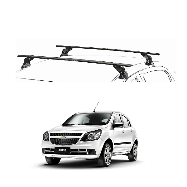 RACK EQMAX AÇO GM AGILE 2009 2010 2011 2012 2013 2014 2015 2016 - PRETO