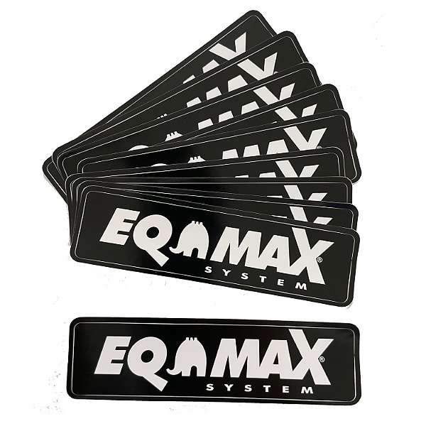 KIT ADESIVOS EQMAX 140X35 MM (10 UNIDADES) - PRETO