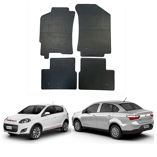 TAPETE BORRACHA FIAT FIAT GRAND SIENA 2013 / 2022 // PALIO 2012 / 2018 - PRETO