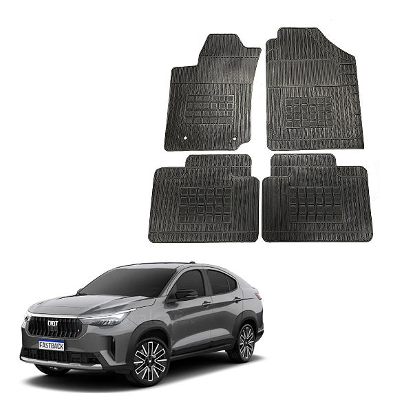 TAPETE BORRACHA FASTBACK 2022 2023 2024 2025 - PRETO