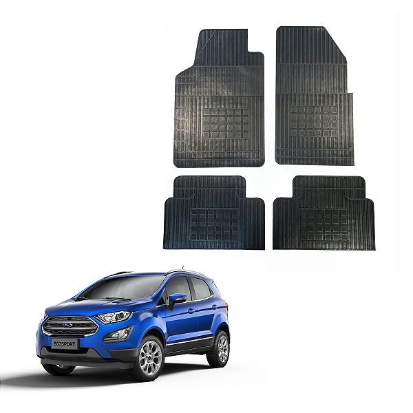 TAPETE BORRACHA ECOSPORT 2012 2013 2014 2015 2016 2017 2018 2018 2020 2021 - PRETO