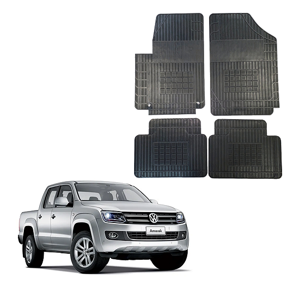 TAPETE BORRACHA AMAROK 2013 2014 2015 2016 2017 2018 2019 2020 2021 2022 2023 - PRETO