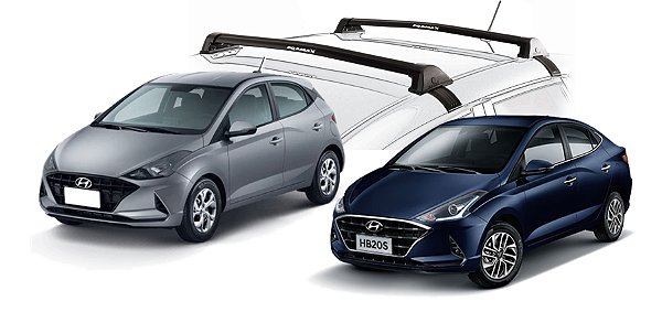 RACK EQMAX NEW WAVE HYUNDAI HB20 HATCH // SEDAN 2020 2021 2022 2023 2024 2025 - PRETO