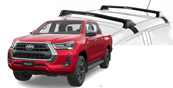 RACK EQMAX NEW WAVE TOYOTA HILUX 2016 2017 2018 2019 2020 2021 2022 2023 2024 2025 - PRETO