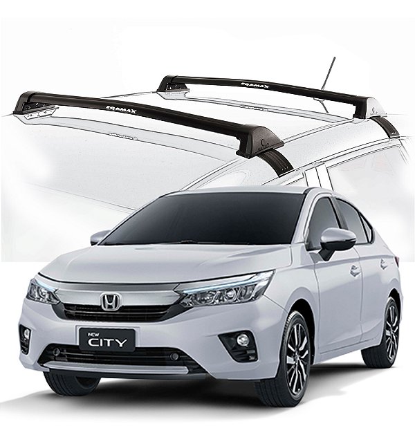 RACK EQMAX NEW WAVE HONDA CITY SEDAN 2022 2023 2024 2025 - PRETO