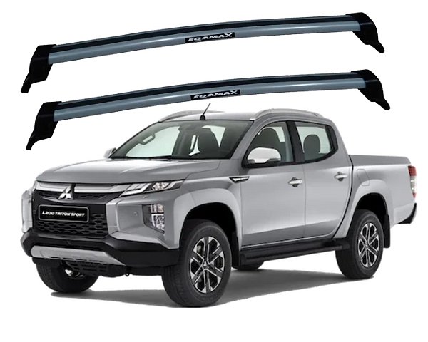 RACK EQMAX NEW WAVE MITSUBISHI L-200 TRITON SPORT 2020 2021 2022 2023 - CINZA