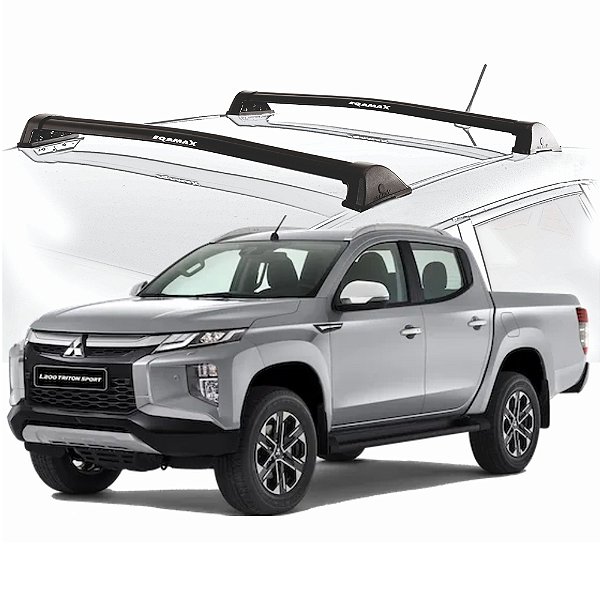 RACK EQMAX NEW WAVE MITSUBISHI L-200 TRITON SPORT 2020 2021 2022 2023 - PRETO