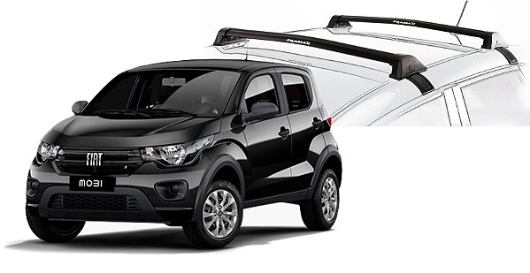 RACK EQMAX NEW WAVE FIAT MOBI 2016 2017 2018 2019 2020 2021 2022 2023 2024 2025 - PRETO