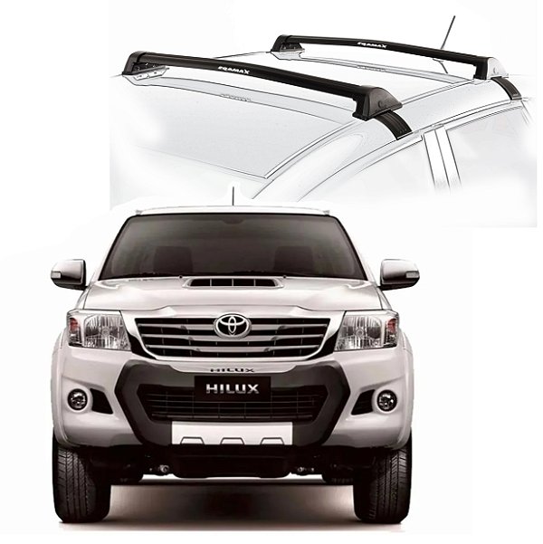 RACK EQMAX NEW WAVE TOYOTA HILUX 2005 2006 2007 2008 2009 2010 2011 2012 2013 2014 2015 - PRETO