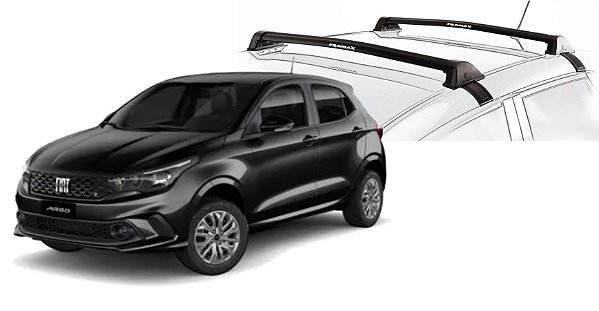 RACK EQMAX NEW WAVE FIAT ARGO 2017 2018 2019 2020 2021 2022 2023 2024 2025 - PRETO