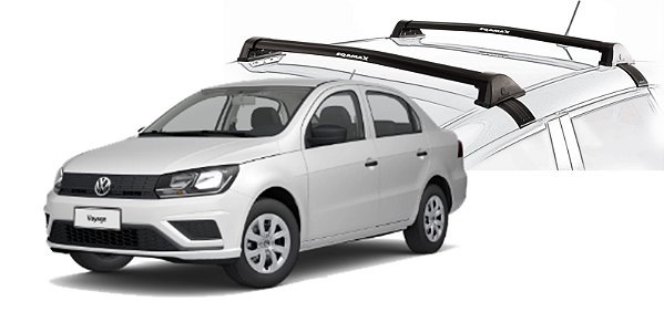 RACK EQMAX NEW WAVE VW VOYAGE G6 / G7 2013 2014 2015 2016 2017 2018 2019 2020 2021 2022 2023 - PRETO
