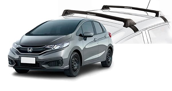 RACK EQMAX NEW WAVE HONDA FIT 2015 2016 2017 2018 2019 2020 2021 - PRETO