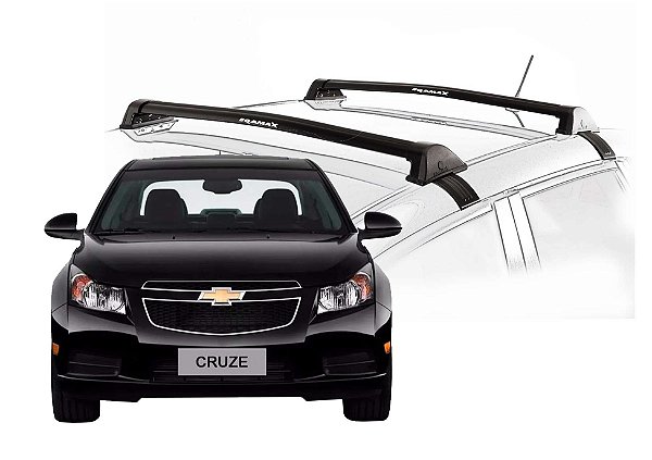 RACK EQMAX NEW WAVE GM CRUZE HATCH / SEDAN 2012 2013 2014 2015 2016 - PRETO