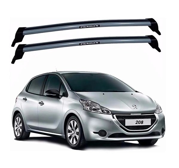 RACK EQMAX NEW WAVE PEUGEOT 208 2013 2014 2015 2016 2017 2018 2019 - CINZA