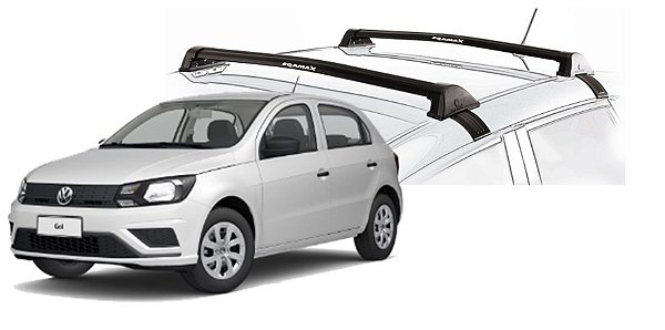 RACK EQMAX NEW WAVE VW GOL G6 / G7 / G8 // GOL TRACK 2012 2013 2014 2015 2016 2017 2018 2019 2020 2021 2022 2023 - PRETO