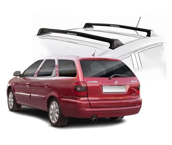 RACK EQMAX WAVE CITROEN XSARA BREAK 1998 1999 2000 2001 2002 2003 (COM TRILHO) - PRETO