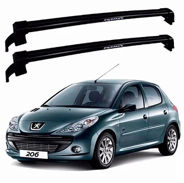 RACK EQMAX WAVE PEUGEOT 206 4P 1999 2000 2001 2002 2003 2004 2005 2006 2007 2008 2009 2010 - PRETO