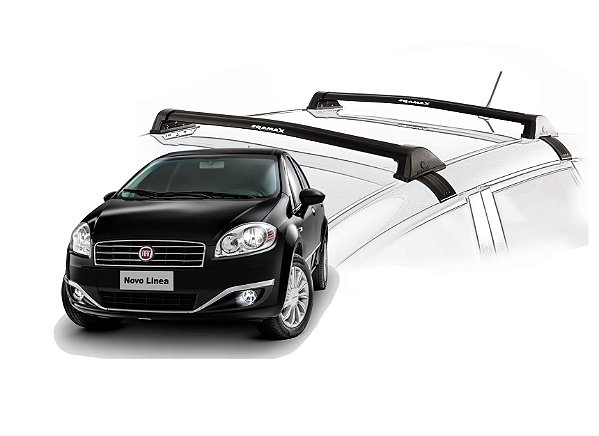 RACK EQMAX NEW WAVE FIAT LINEA 4P 2008 2009 2010 2011 2012 2013 2014 2015 2016 - PRETO