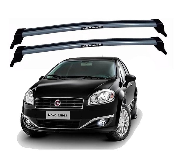 RACK EQMAX NEW WAVE FIAT LINEA 4P 2008 2009 2010 2011 2012 2013 2014 2015 2016 - CINZA