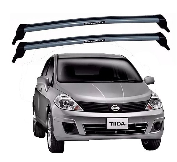 RACK EQMAX NEW WAVE NISSAN TIIDA HATCH 2007 2008 2009 2010 2011 2012 2013 - CINZA