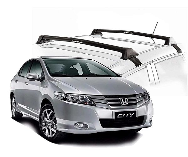 RACK EQMAX NEW WAVE HONDA CITY 2010 2011 2012 2013 2014 - PRETO