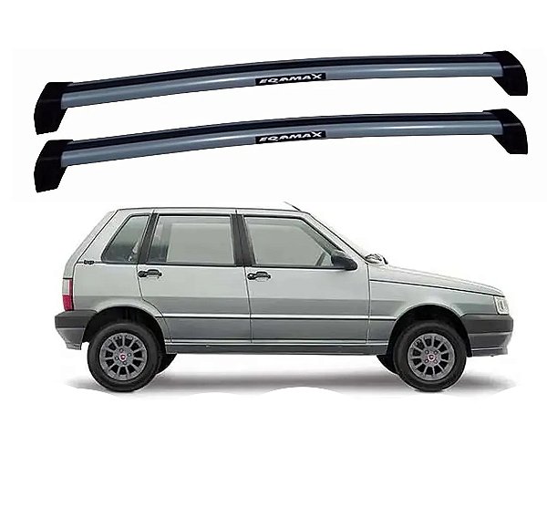 RACK EQMAX WAVE FIAT UNO MILLE 4P 2005 2006 2007 2008 2009 2010 2011 2012 2013 - CINZA