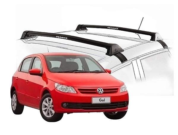 RACK EQMAX NEW WAVE VW GOL G5 4P // VOYAGE G5 4P 2008 2009 2010 2011 2012 2013 - PRETO