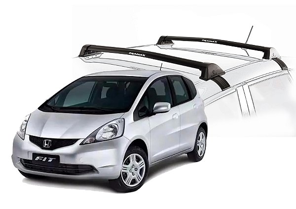 RACK EQMAX NEW WAVE HONDA NEW FIT 2009 2010 2011 2012 2013 2014 - PRETO