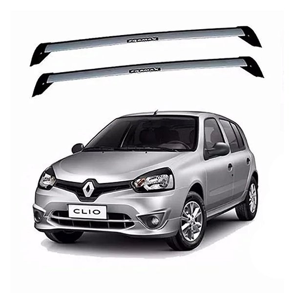 RACK EQMAX WAVE RENAULT CLIO 4P HATCH // SEDAN 2000 2001 2002 2003 2004 2005 2006 2007 2008 2009 2010 2011 2012 2013 2014 2015 2016 - CINZA