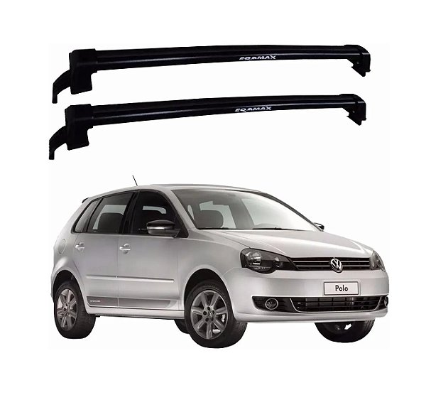 RACK EQMAX NEW WAVE VW POLO HATCH 4P 2003 2004 2005 2006 2007 2008 2009 2010 2011 2012 2013 2014 - PRETO