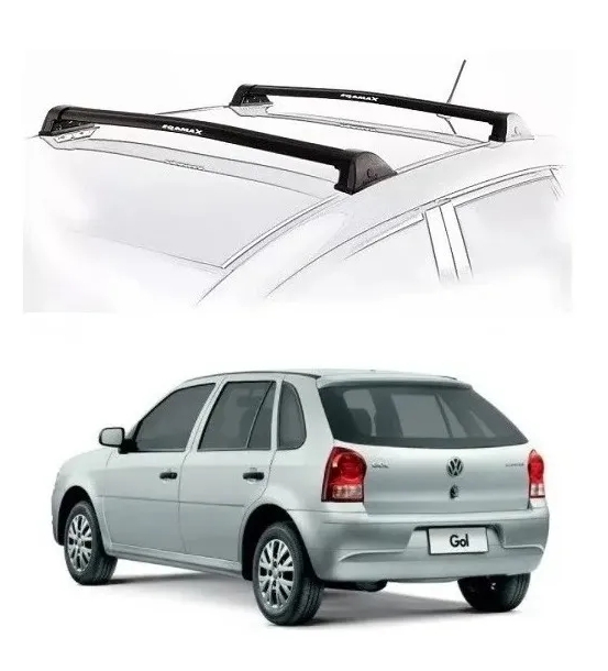 RACK EQMAX NEW WAVE VW GOL G2 SPECIAL // GOL G3 // G4 2P/4P 1999 2000 2001 2002 2003 2004 2005 2006 2007 2008 2009 2010 2011 2012 2013 2014 - PRETO
