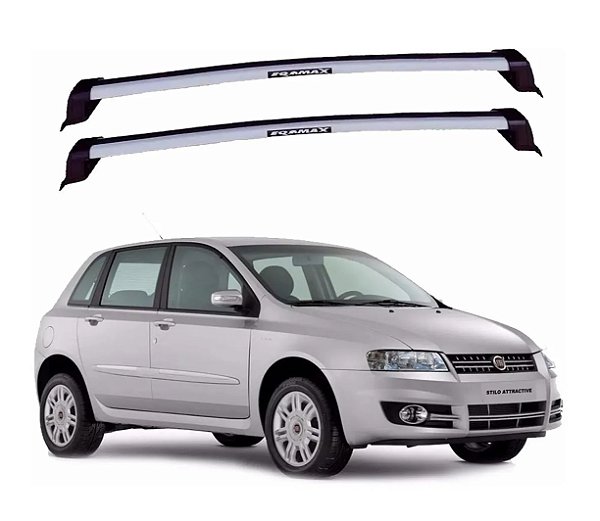 RACK EQMAX WAVE FIAT STILO 4P 2003 2004 2005 2006 2007 2008 2009 2010 2011 2012 - CINZA