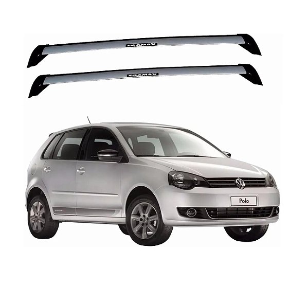 RACK EQMAX NEW WAVE VW POLO HATCH 4P 2003 2004 2005 2006 2007 2008 2009 2010 2011 2012 2013 2014 - CINZA