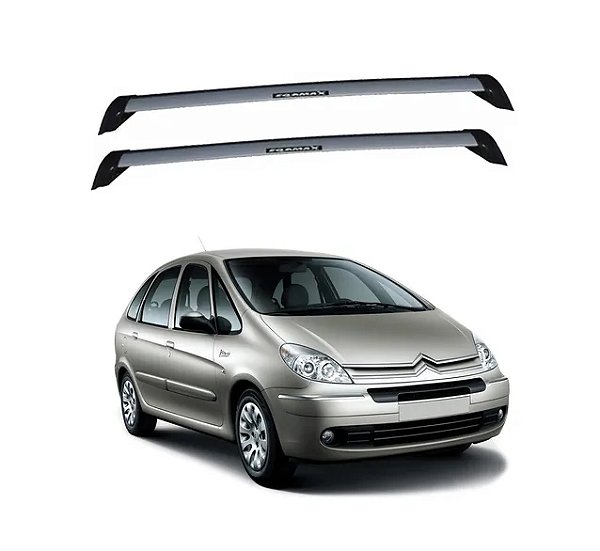 RACK EQMAX WAVE CITROEN XSARA PICASSO 4P 2001 2002 2003 2004 2005 2006 2007 2008 2009 2010 2011 2012 - CINZA